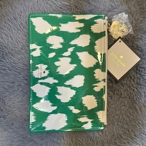 Kate Spade Green and White pencil case